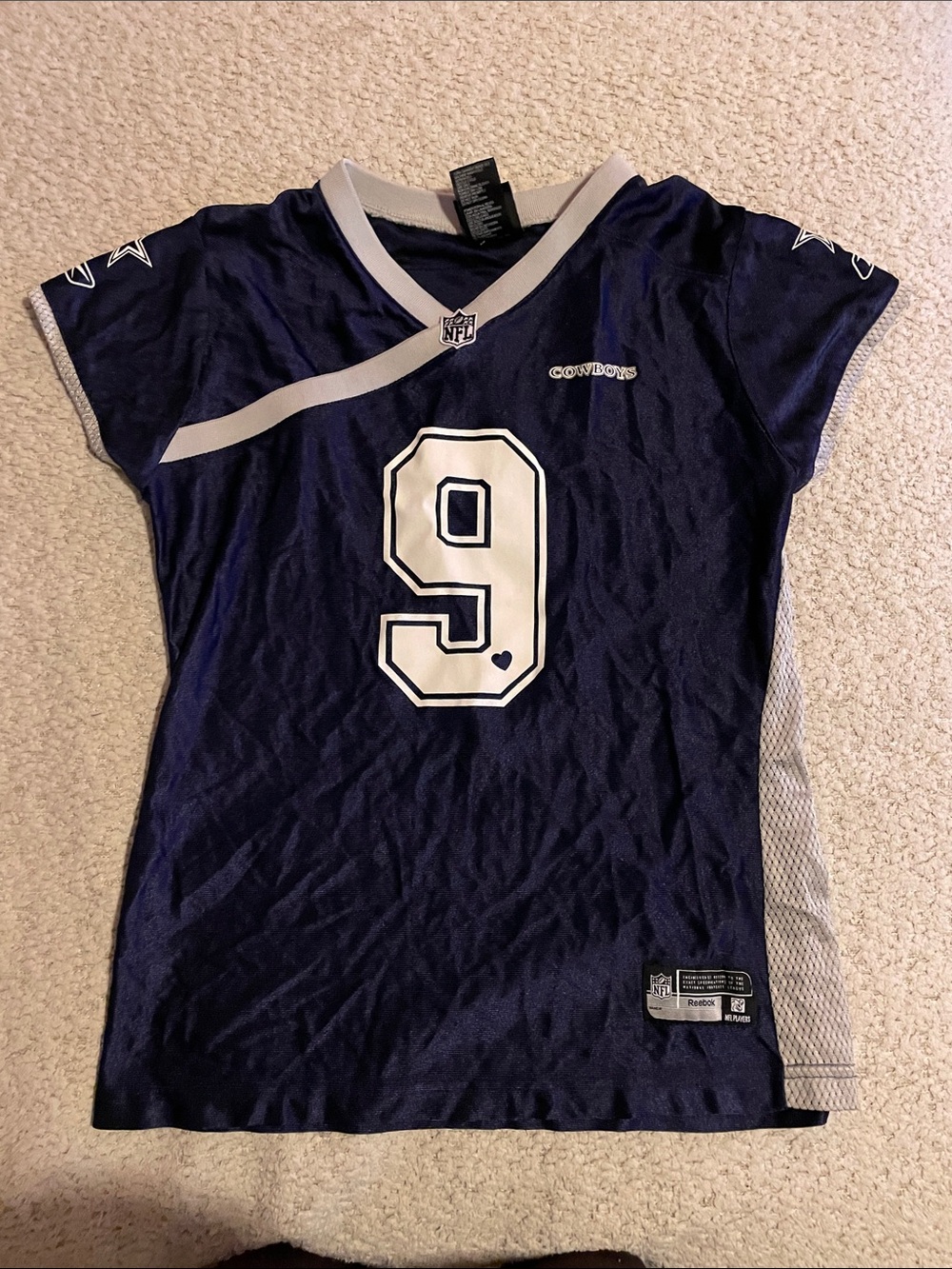 Dallas Cowboys Kids' Navy #9 Football Jersey